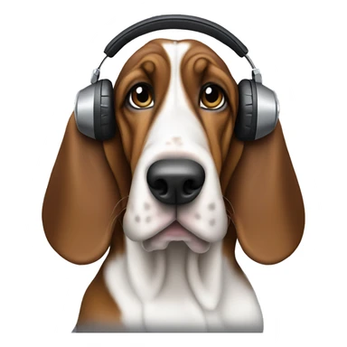DJ Basset hound sticker
