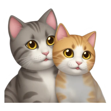 two cats in love sticker