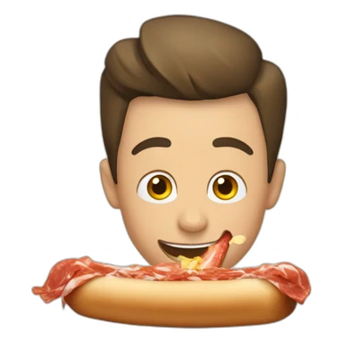 crea a cristiano ronaldo comiendo salchipapa sticker