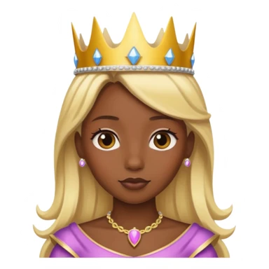 blonde haired princesse dark face sticker