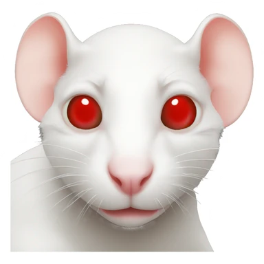 Albino rat red eyes, black ninja costume sticker