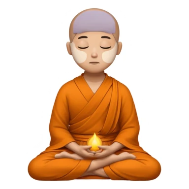 monk meditating sticker