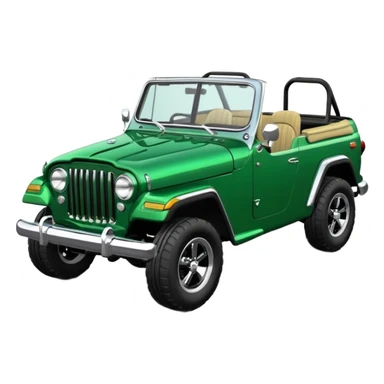 jeepster commando without top with straight flat bonnet sticker