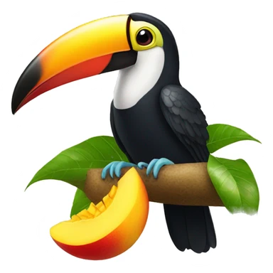toucan eating mango sticker