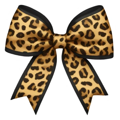leopard print bow sticker
