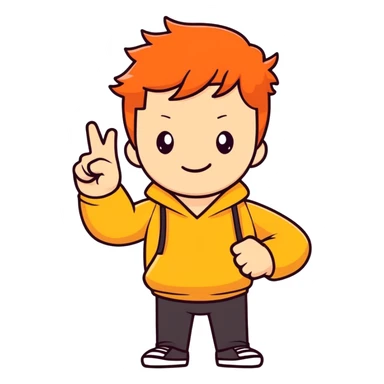 Ginger flipping someone off sticker