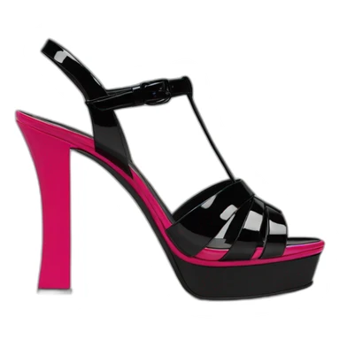 Ysl TRIBUTE heel SANDAL black PATENT LEATHER sticker