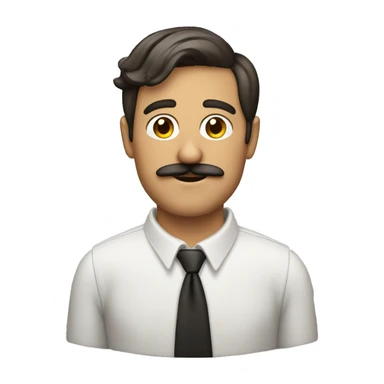 guy 20 years old italian with moustache  sticker