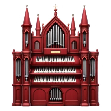 dark red pipe organ sticker