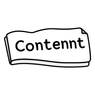 Red Writing of the word Content sticker