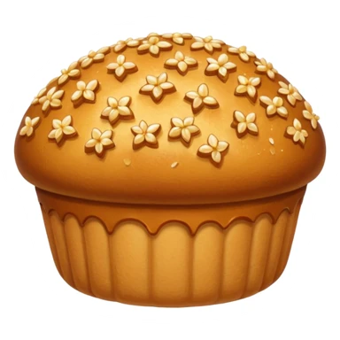 top view of chouquette with sugar grains sticker
