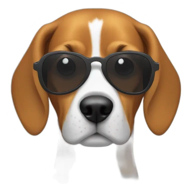 beagle dog in sunglasses sticker