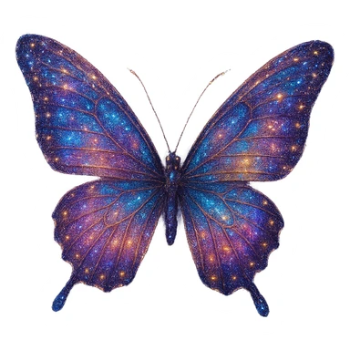 sparkling butterfly sticker