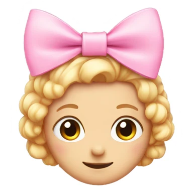 A cute pink bow sticker