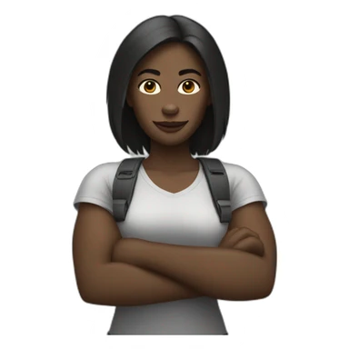 Woman with gorilla arms sticker