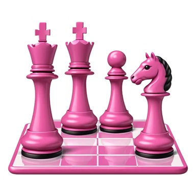 pink chess board sticker