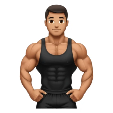 bodybuilder wearing black sticker