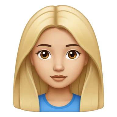 Latina girl with blonde straight hair  sticker