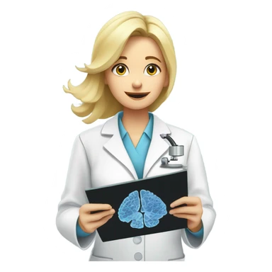 blonde woman radiologist  sticker