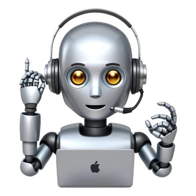 call center robot sticker