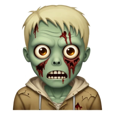 scared zombie  sticker