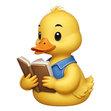 duck with book sticker