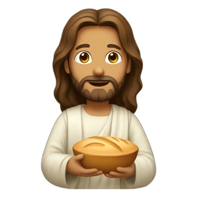 Jesus breaking bread sticker