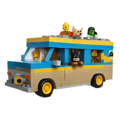 Lego Batman and Scooby 1965 caravan  sticker
