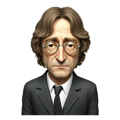 John Lennon as a computer consciousness bleeding out of him sticker