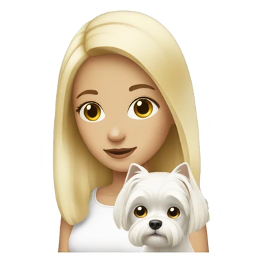 Blonde girl with maltese sticker