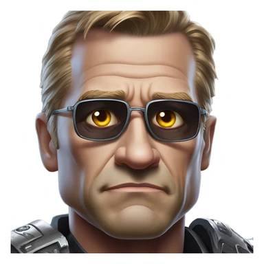 US president Terminator in Warcraft style, oil paint, mysterious eyes, intricate lips, masterpiece pose, odd perspective, beautiful, desirable, logical, midsommar, ikea sticker