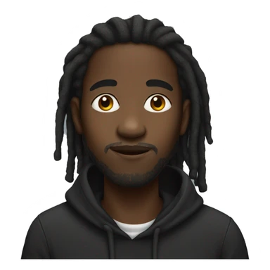 Black guy with black hoodie and dreads sticker