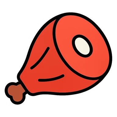 A piece of meat sticker