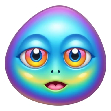 colorful minerals with eyes and mouth sticker