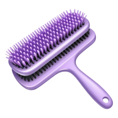 light lilac hairbrush with shiny finish sticker