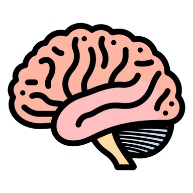 brain radiology scan with anatomical details sticker