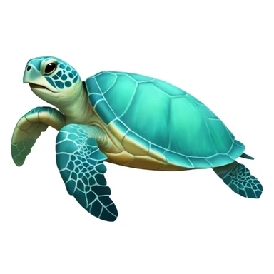 Pastel sea turtle sticker