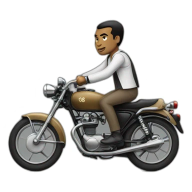 Mohamed ali driving a bike sticker
