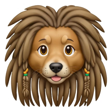 Dog with dreads sticker
