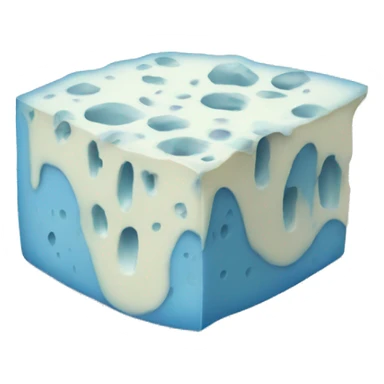 blue cheese with hidden face sticker