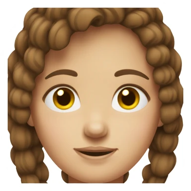 Girl with brown hair cosy sticker