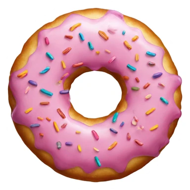 Donut shaped balloon sticker