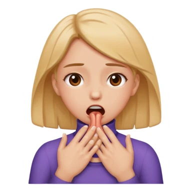 A girl chocking herself out sticker