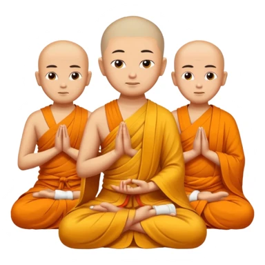 Buddha monks in mediatation sticker