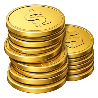 stack of coins sticker