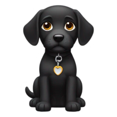 perro negro con  pelo desteñido en la parte superior sticker