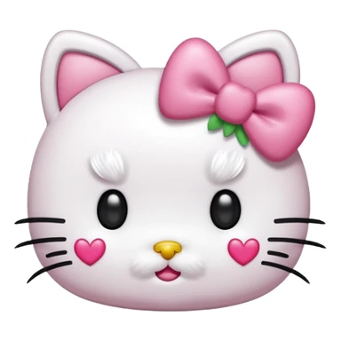 Hello Kitty with heart-shaped eyes sticker