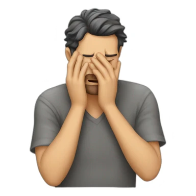 facepalm italian man sticker