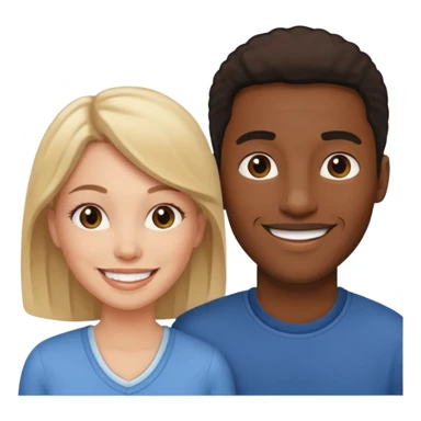 Black men white woman  sticker