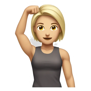 Caucasian woman arm muscles sticker
